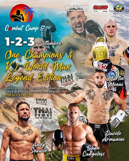 Evento One Champions & k1 World Max Legend Edition • Combat Camp Cesenatico